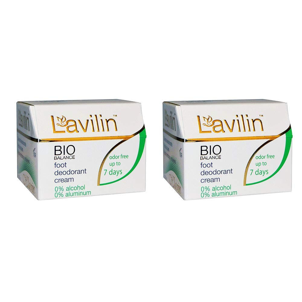 Lavilin Foot Care Award Winning Foot Deodorant Cream, 12.5 Grams (2 Pack)